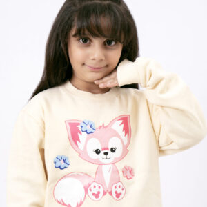 Cream Color Kitty Cat For Girls